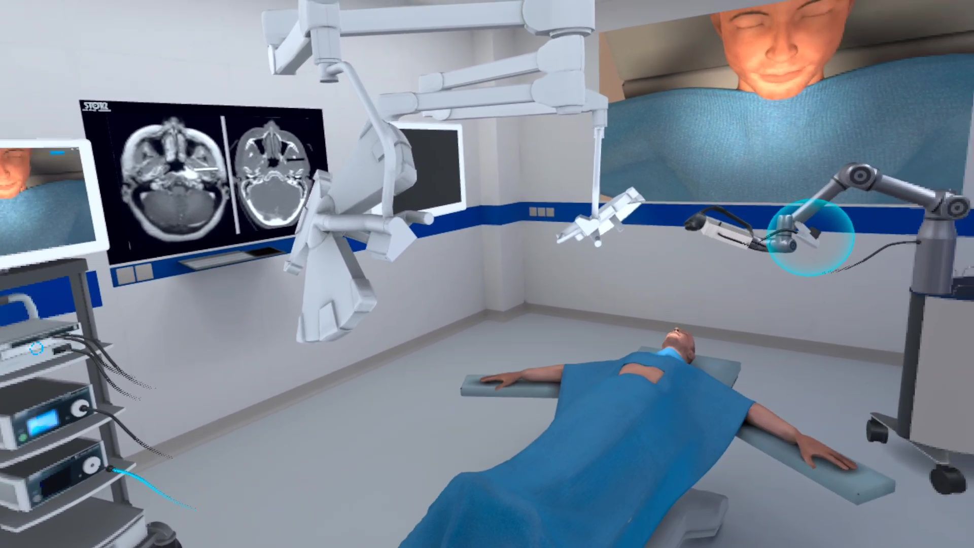 KARL STORZ OR1 VR – VITOM 3D Übersicht mit Patient