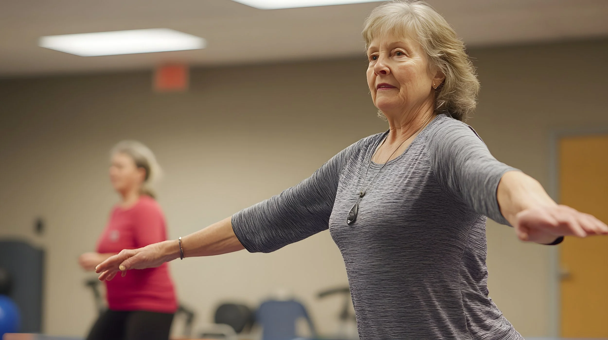 Older adult doing rehabilitation exercises
