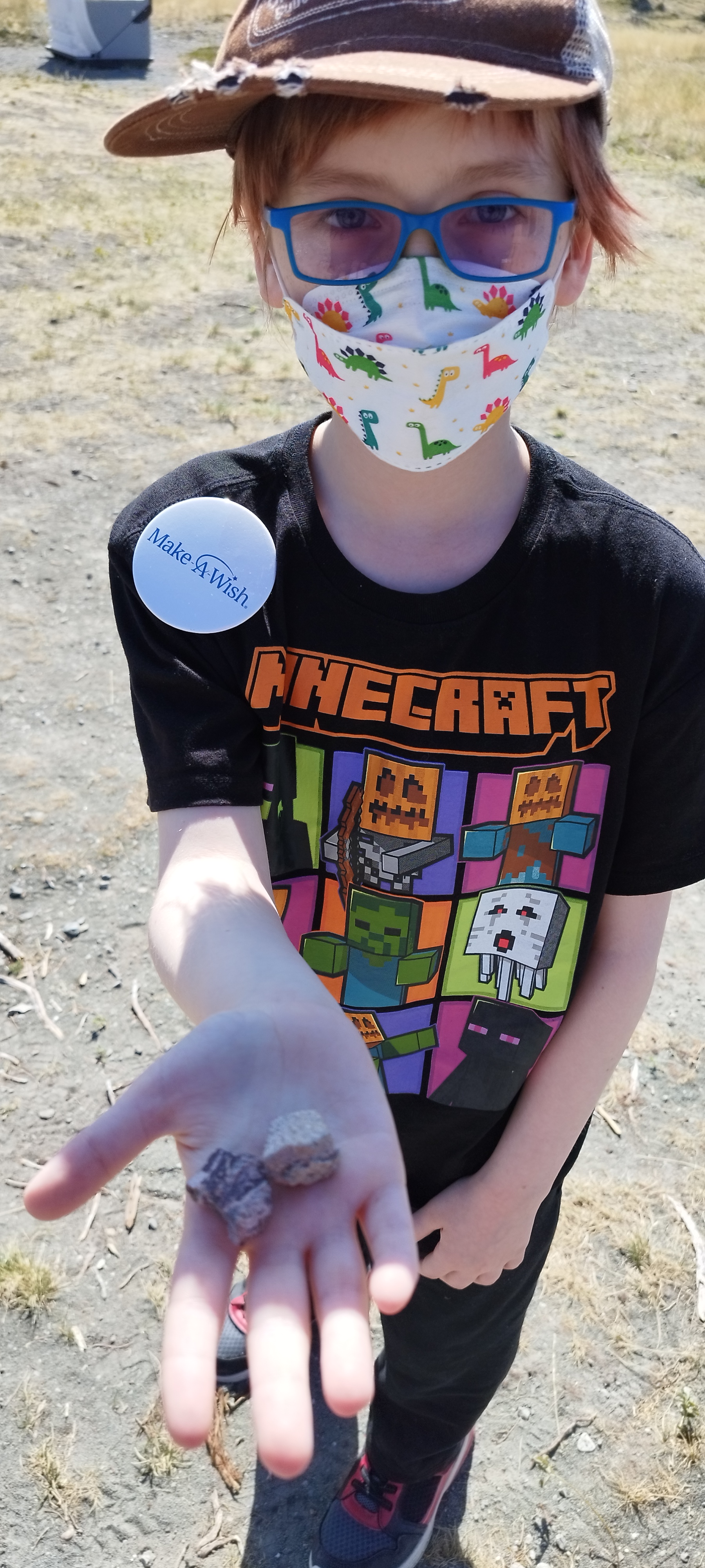 A.D. on his Make-A-Wish trip in Bynam, Montana