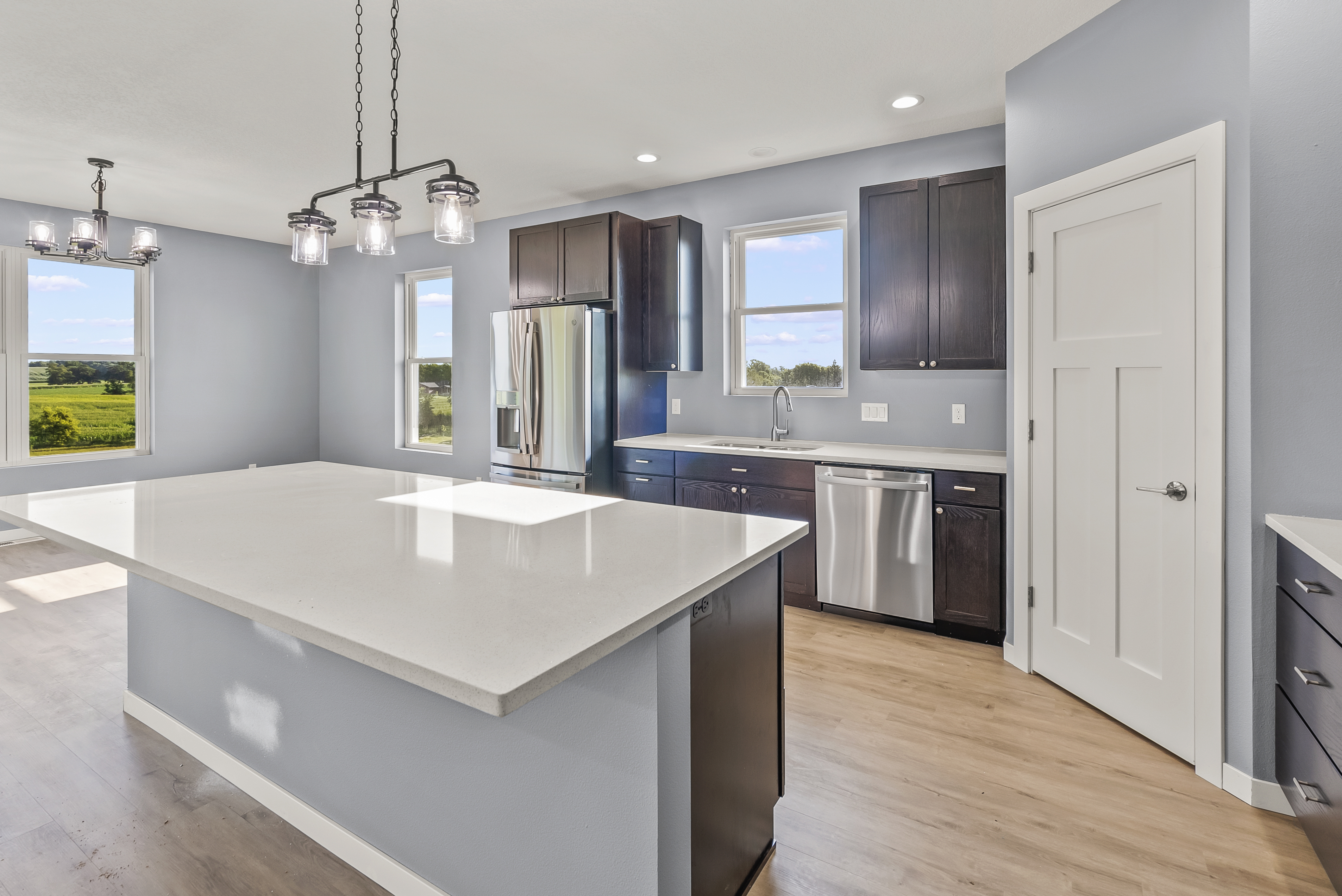 Interior view of Waverly House custom ranch