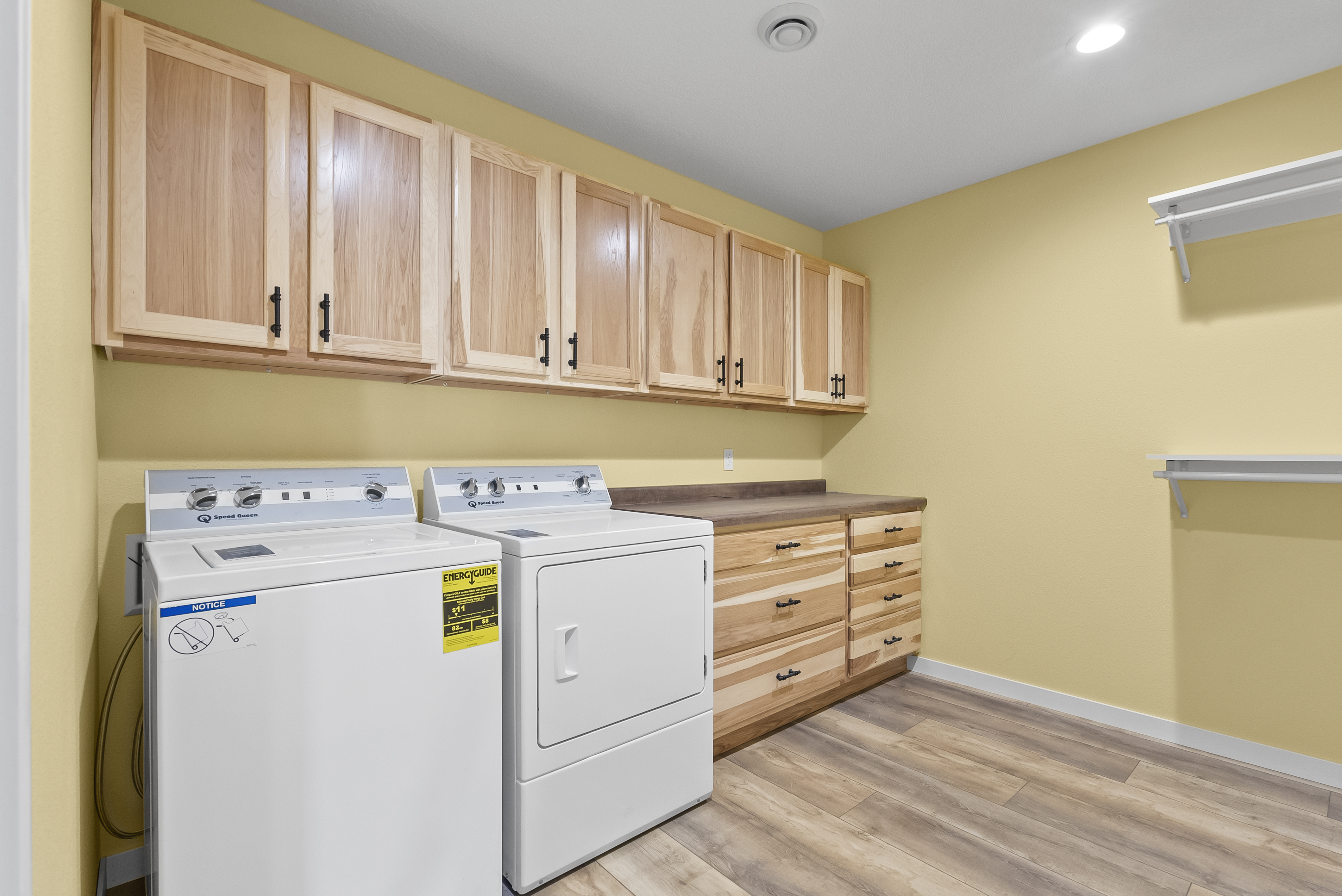 Kitchen and living area inside the Evansdale House
