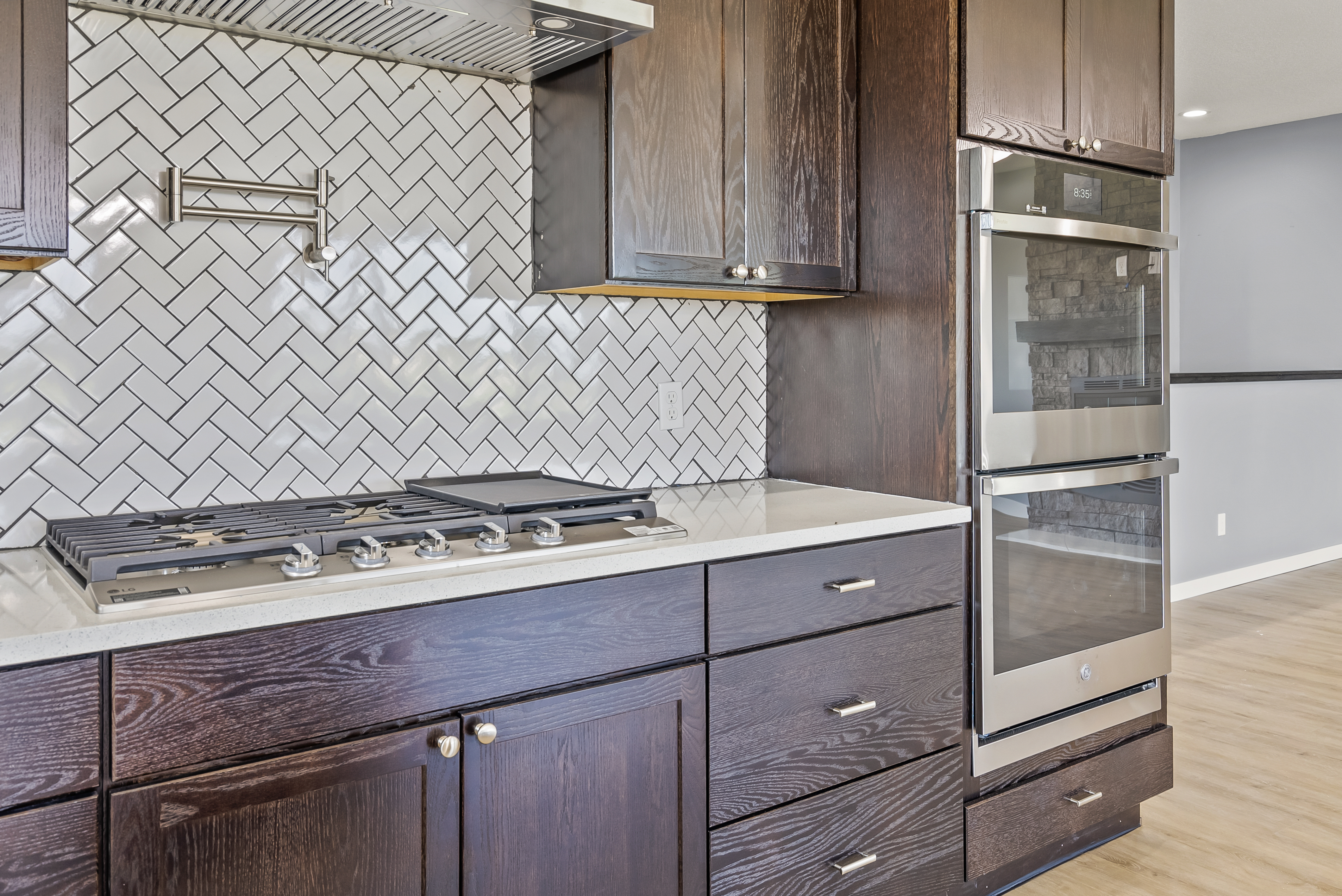 Interior details of the custom ranch home