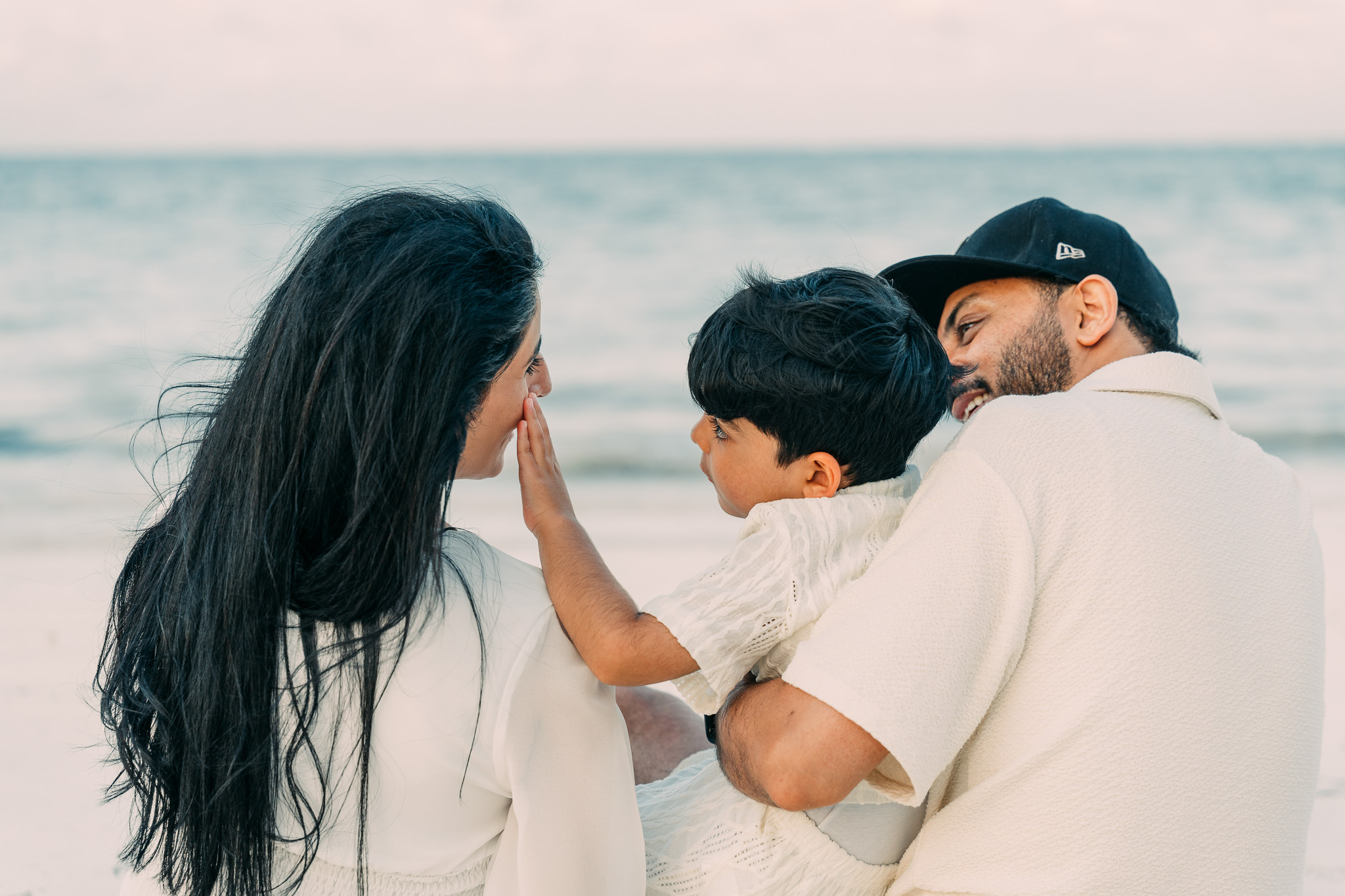 Family photoshoot on Zanzibar beach