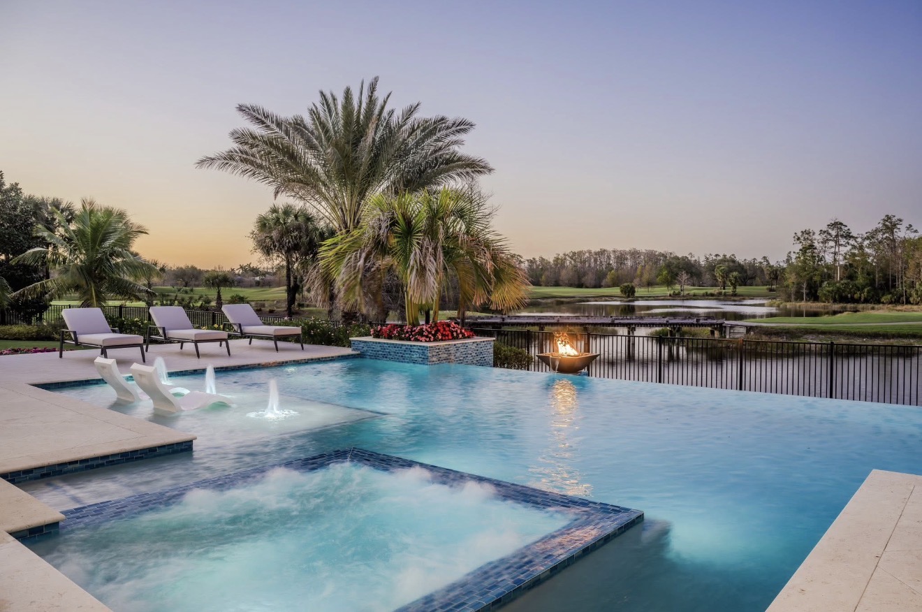 Custom luxury gunite pool construction by Onyx & Iron Construction in North Texas